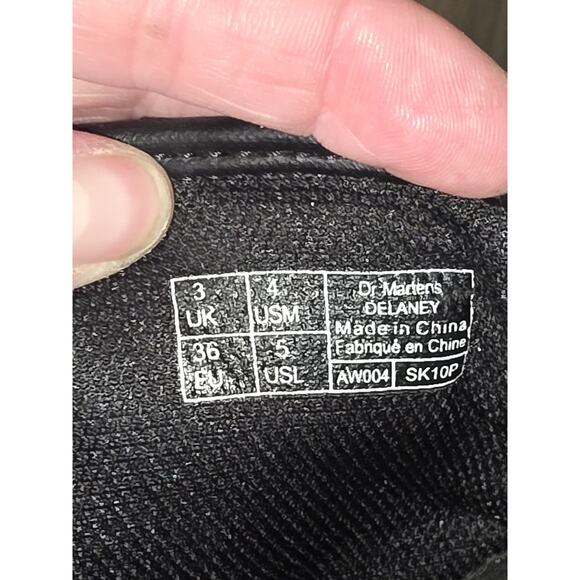 Dr Martens Delaney Ankle Zip Cherry Red Combat Boots Youth Size 4 - Picture 8 of 8